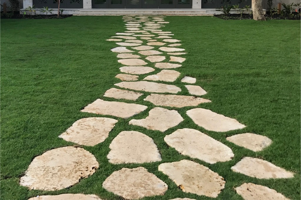 Flagstone pathway in Johnson County, Kansas